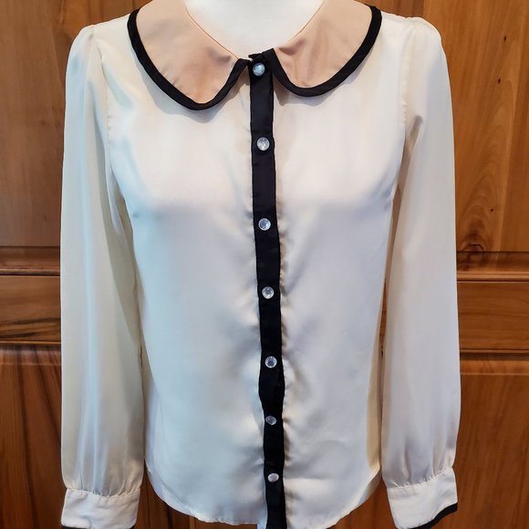 Button Up Trendy Blouse - Picture 1 of 12